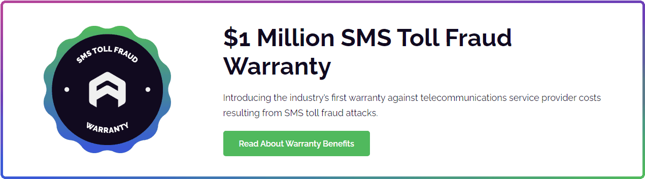 $1 Million SMS Toll Fraud Warranty