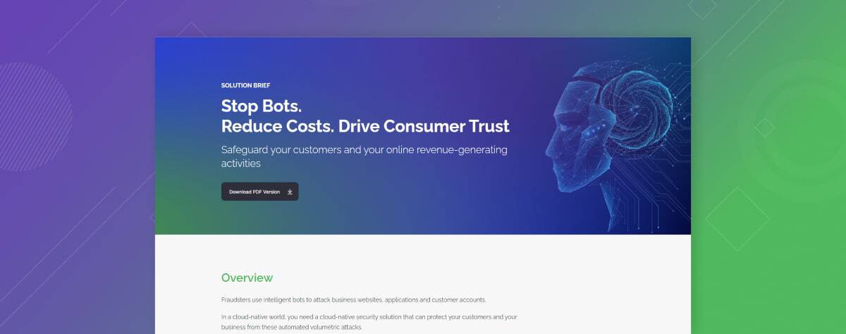 Stop Bots Reduce Costs Drive Consumer Trust