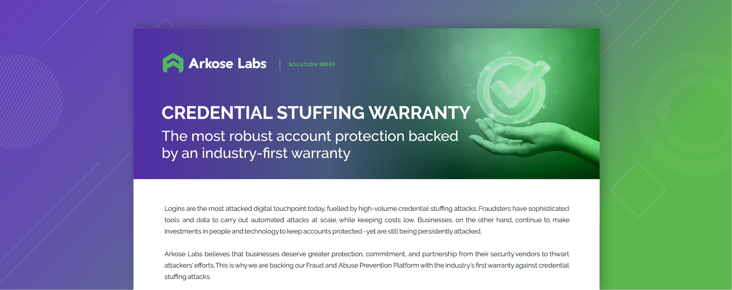 Arkose Labs $1M Credential Stuffing Warranty