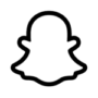 Snapchat black and white logo
