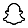 Snapchat black and white logo