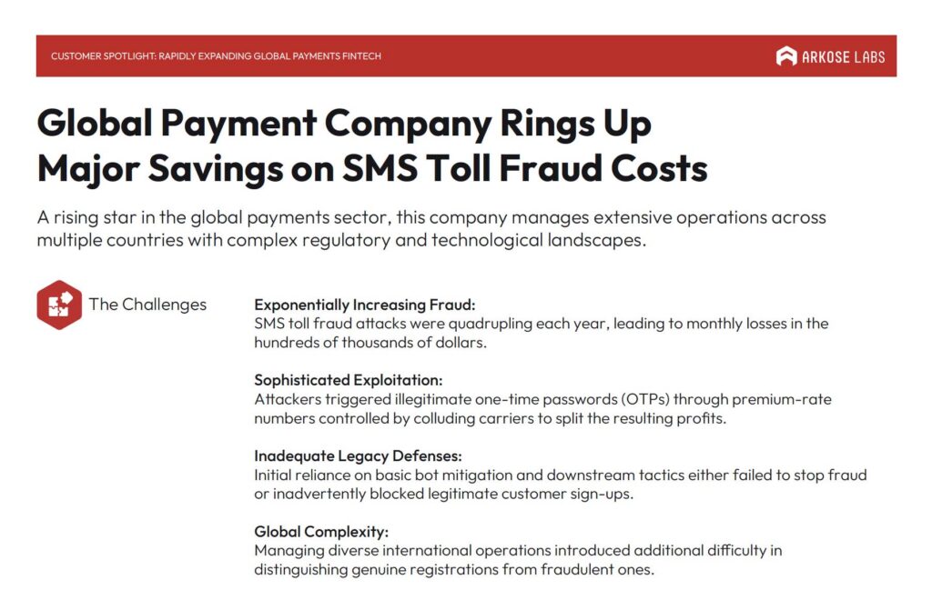 global payment company sms toll fraud case study image