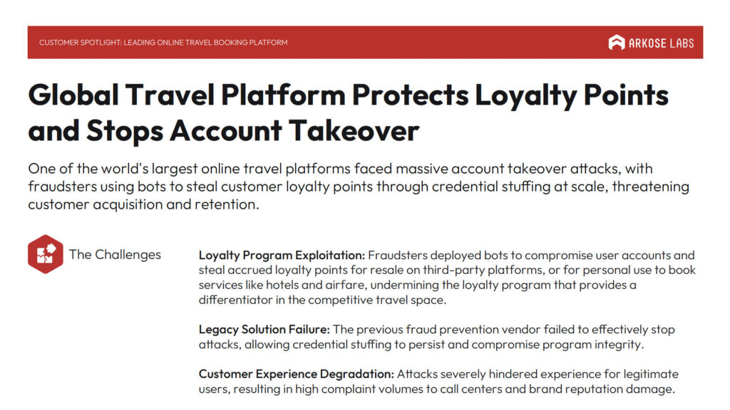 global travel platform protects loyalty points case study image