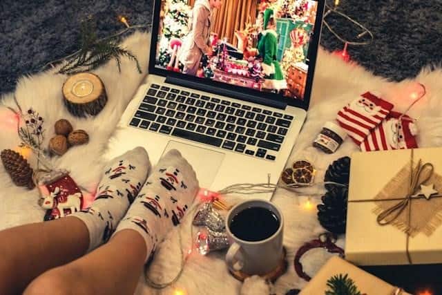 Holiday shopper perusing the internet for gifts