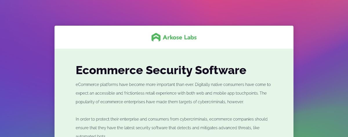 Ecommerce Security Software