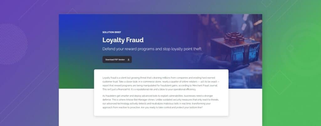 Loyalty Fraud Solution Brief Featured