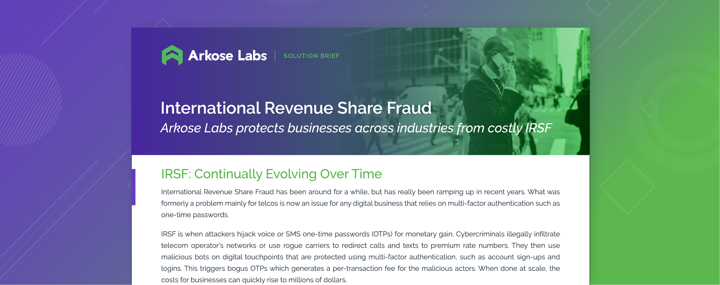 International Revenue Share Fraud solution brief