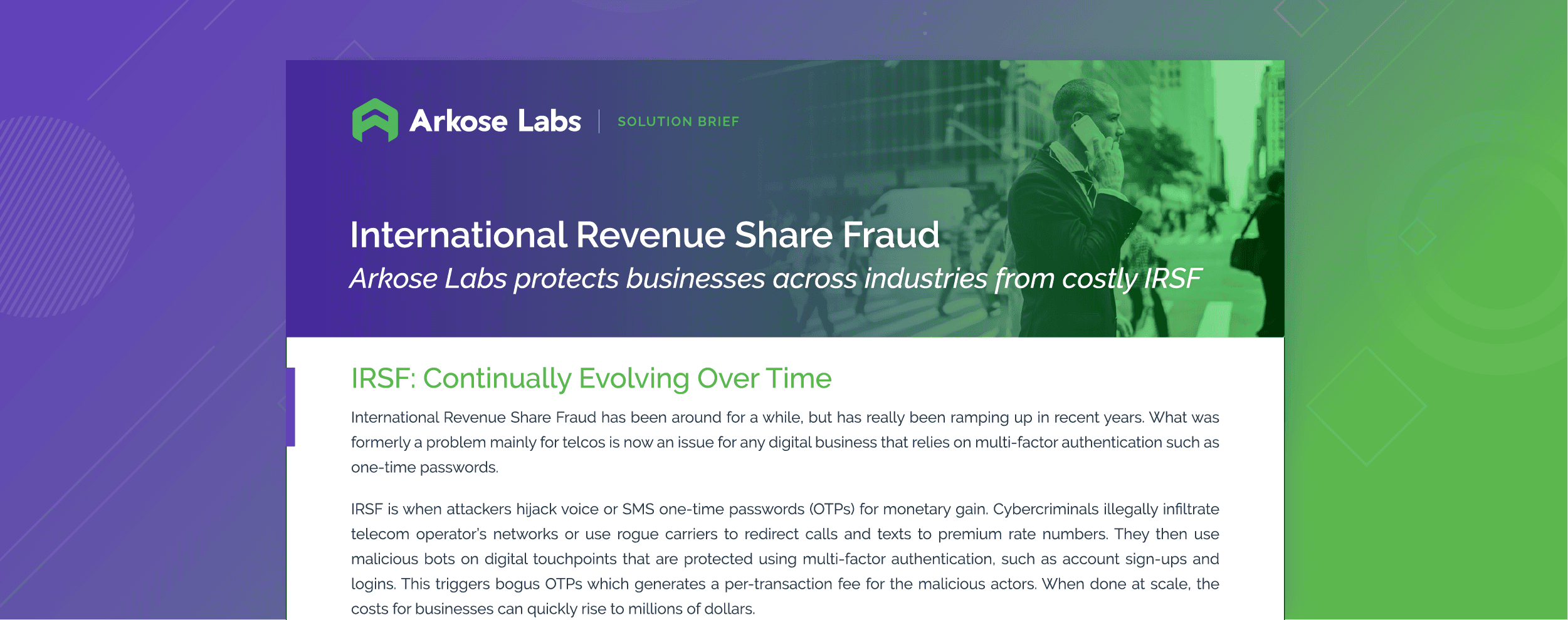 International Revenue Share Fraud solution brief