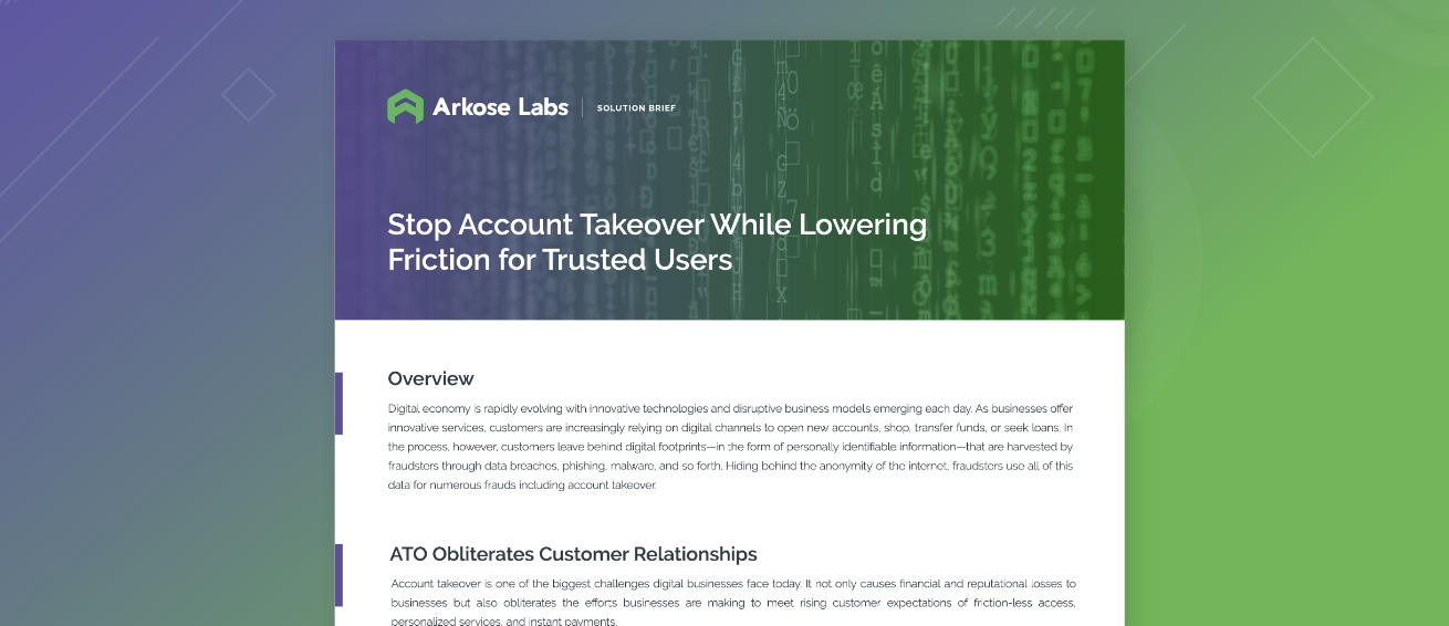 Stop Account Takeover While Lowering Friction for Trusted Users