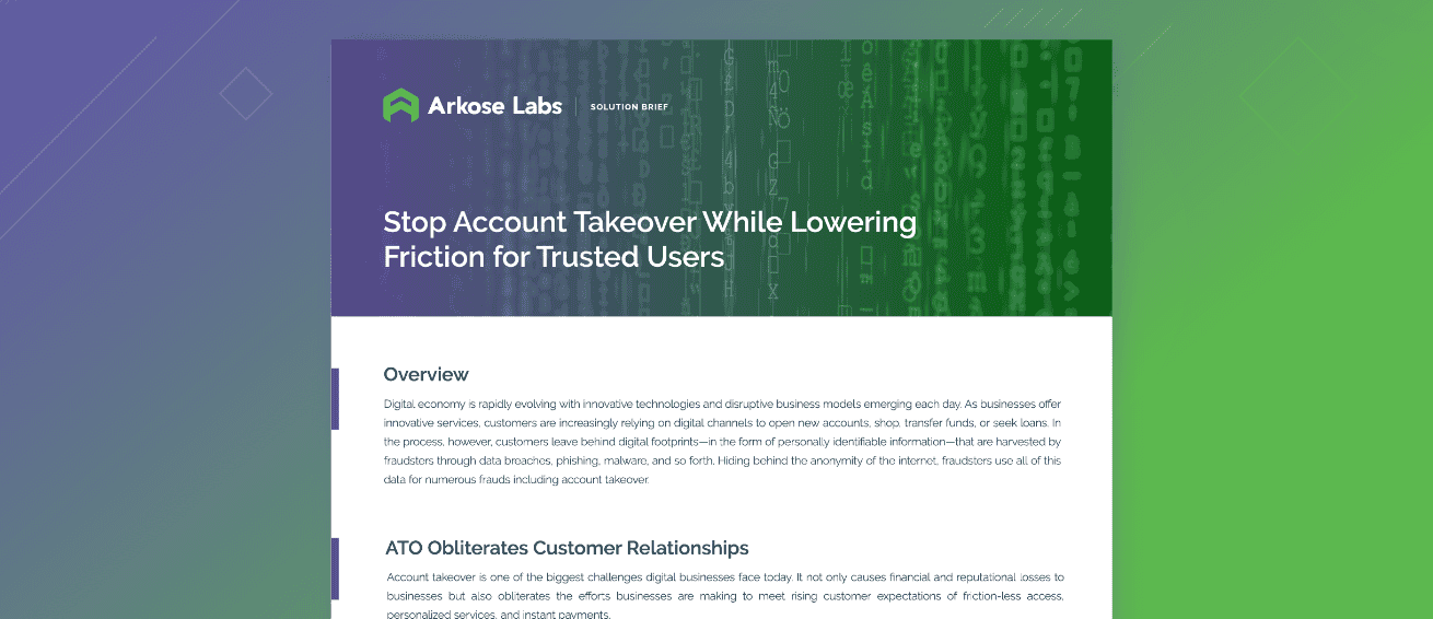 Stop Account Takeover While Lowering Friction for Trusted Users