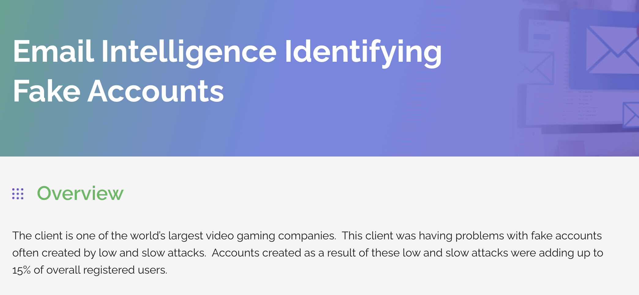 Email Intelligence Identifying Fake Accounts