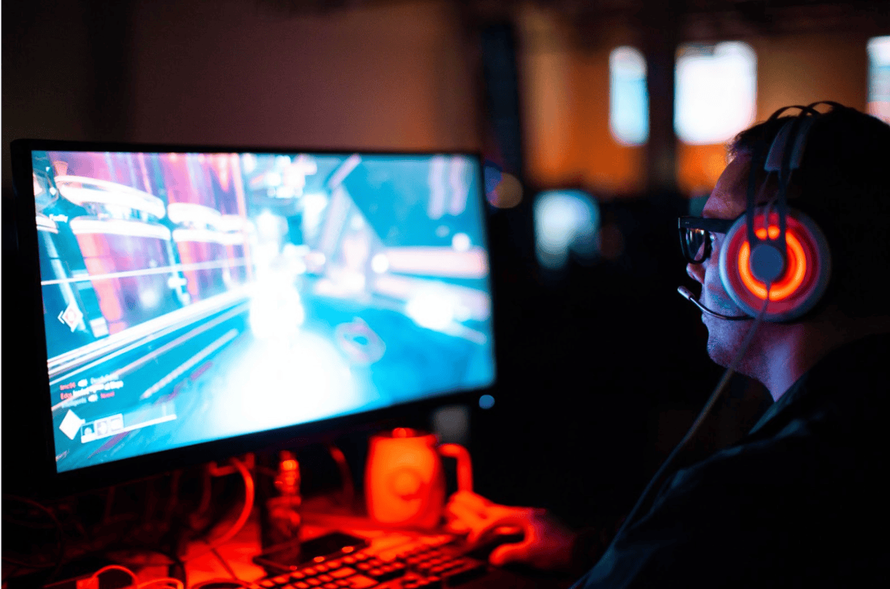 User enjoys online gaming experience