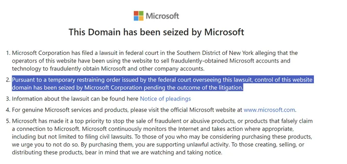 Read more about the article Microsoft Takes Legal Action to Crack Down on Storm-1152’s Cybercrime Network