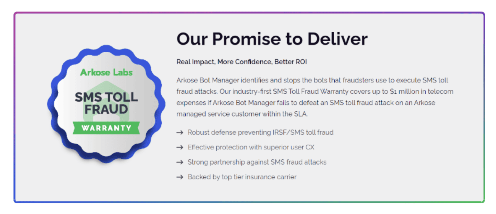 SMS tol fraud warranty 