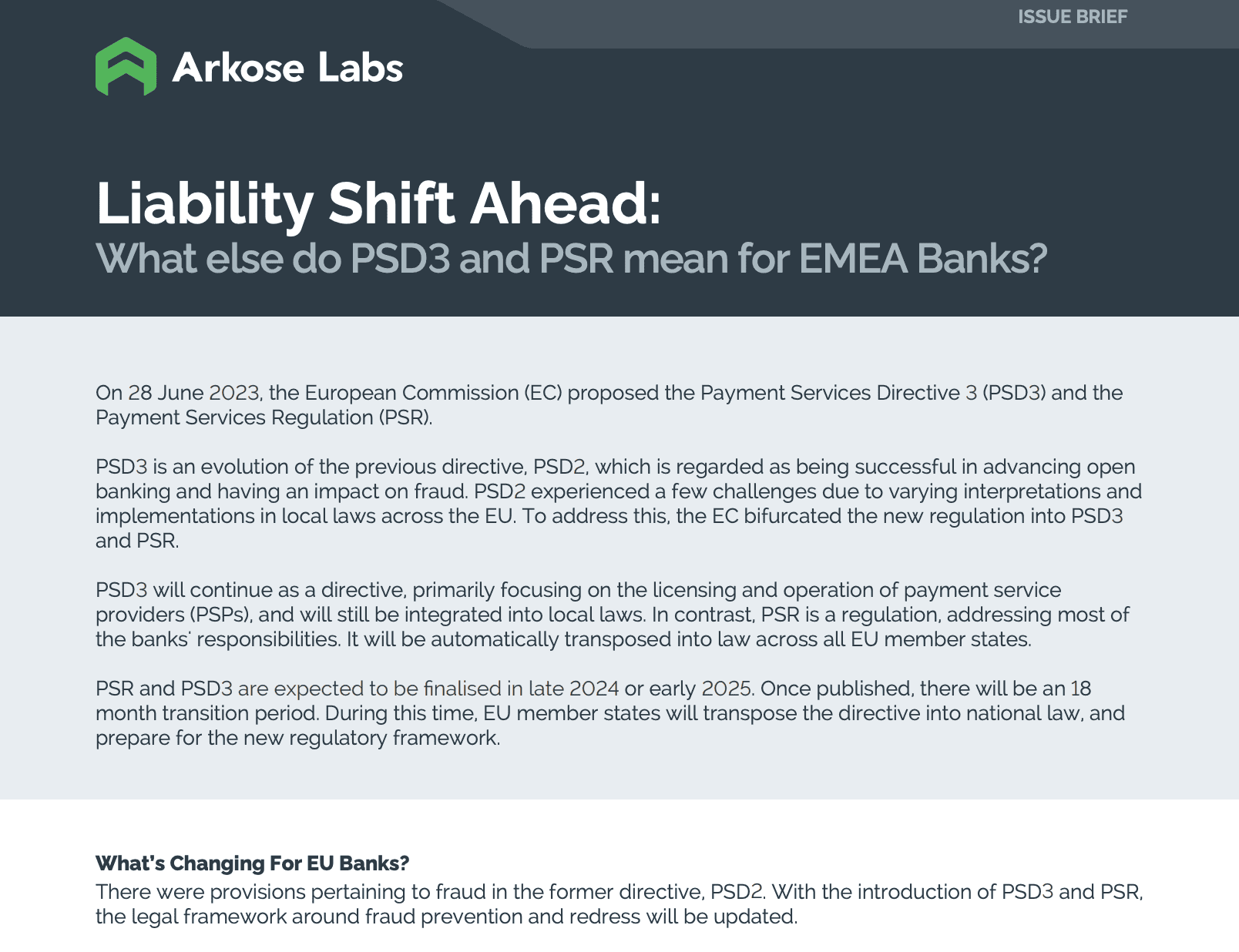 Liability Shift Ahead