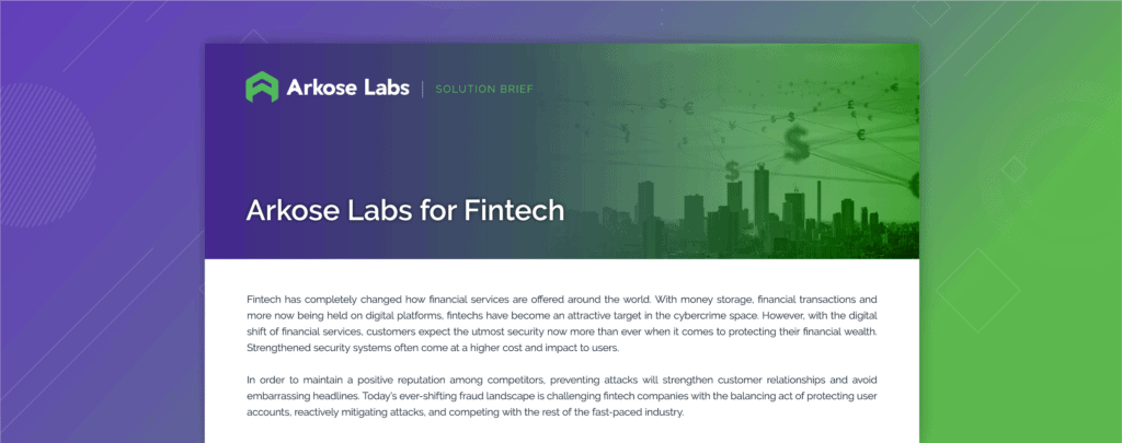 Arkose Labs for Fintech