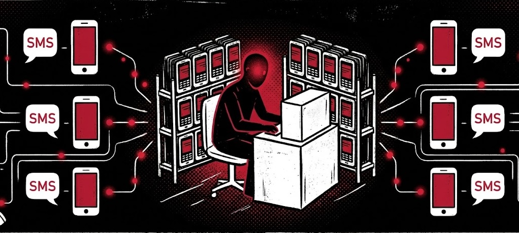 SMS toll fraud attack via human fraud farm