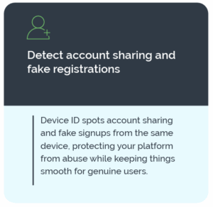 Image explaining that Arkose Labs Device ID detects account sharing.