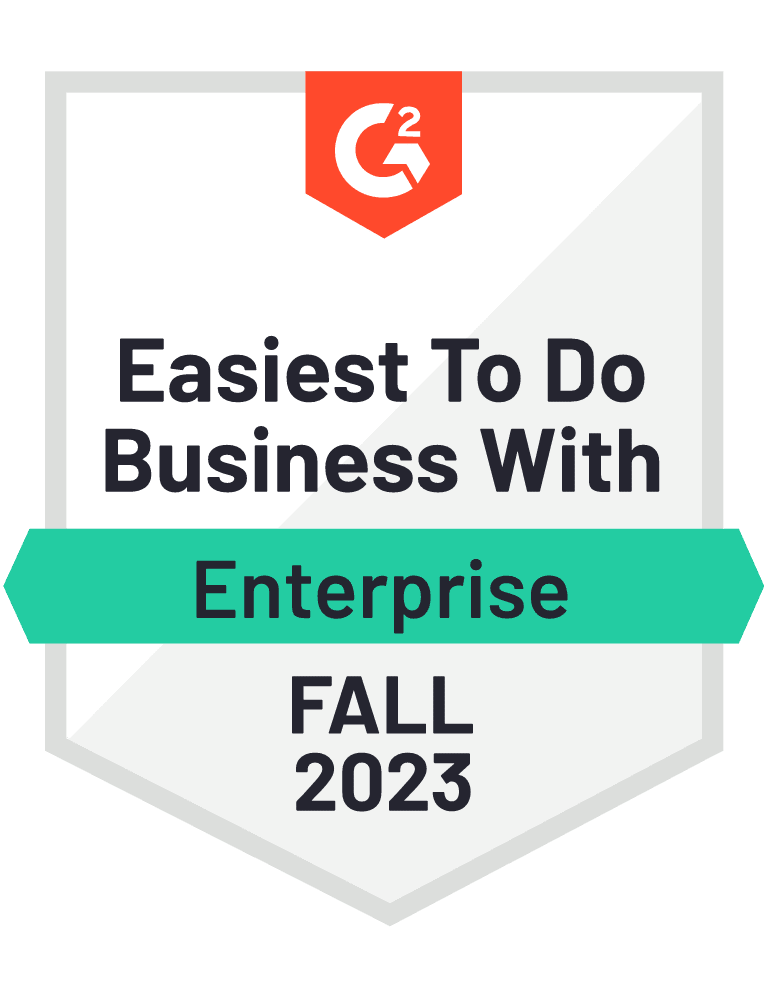 G2 Easiest To Do Business With Enterprise Fall 2023