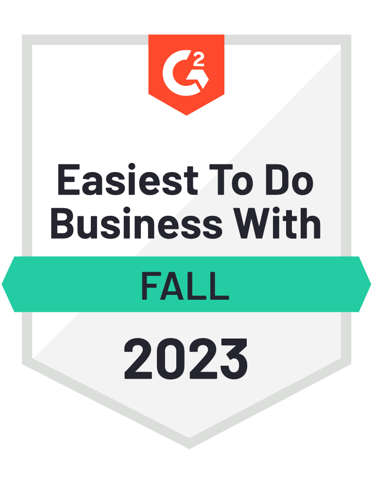 G2 Easiest To Do Business With Fall 2023