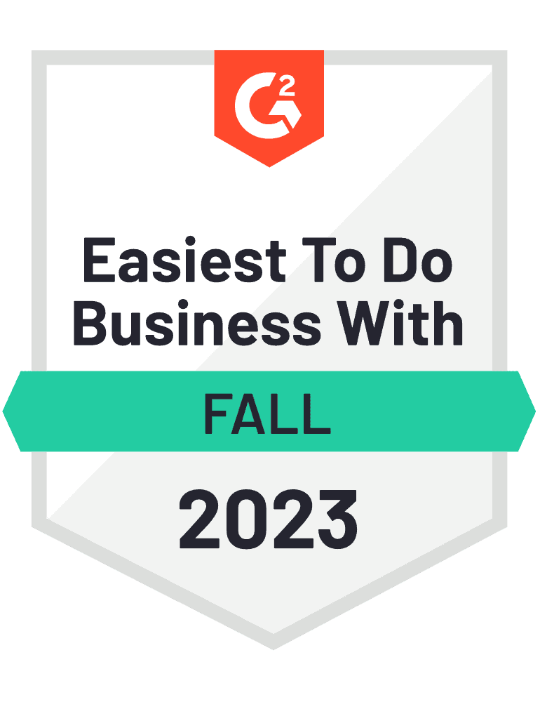 G2 Easiest To Do Business With Fall 2023