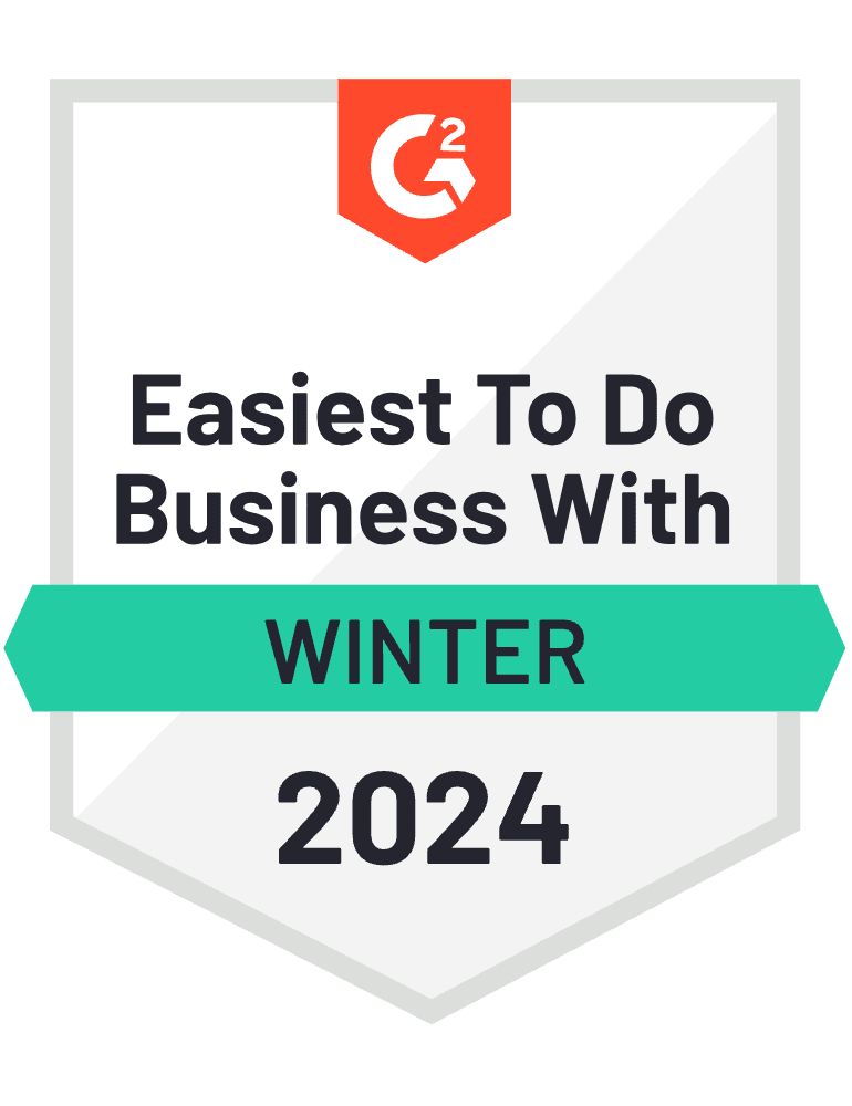 G2 Easiest To Do Business With Winter 2024