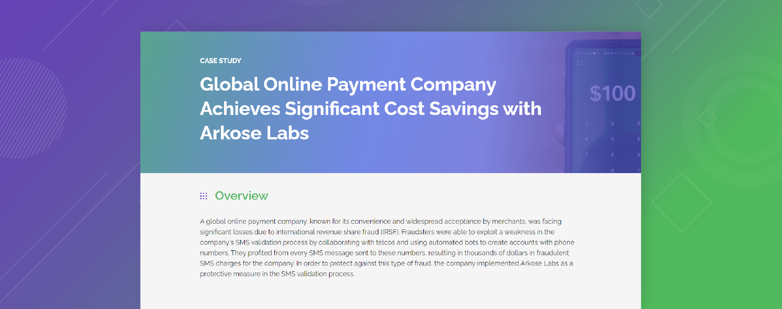 Global Online Payment Company Achieves Significant Cost Savings with Arkose Labs