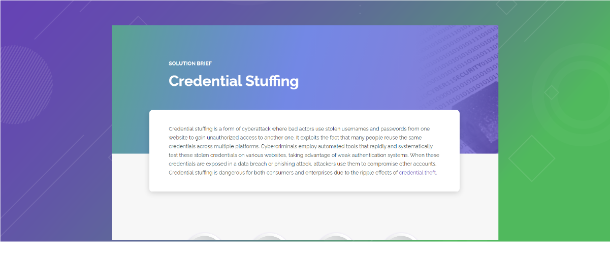 Credential Stuffing solution brief
