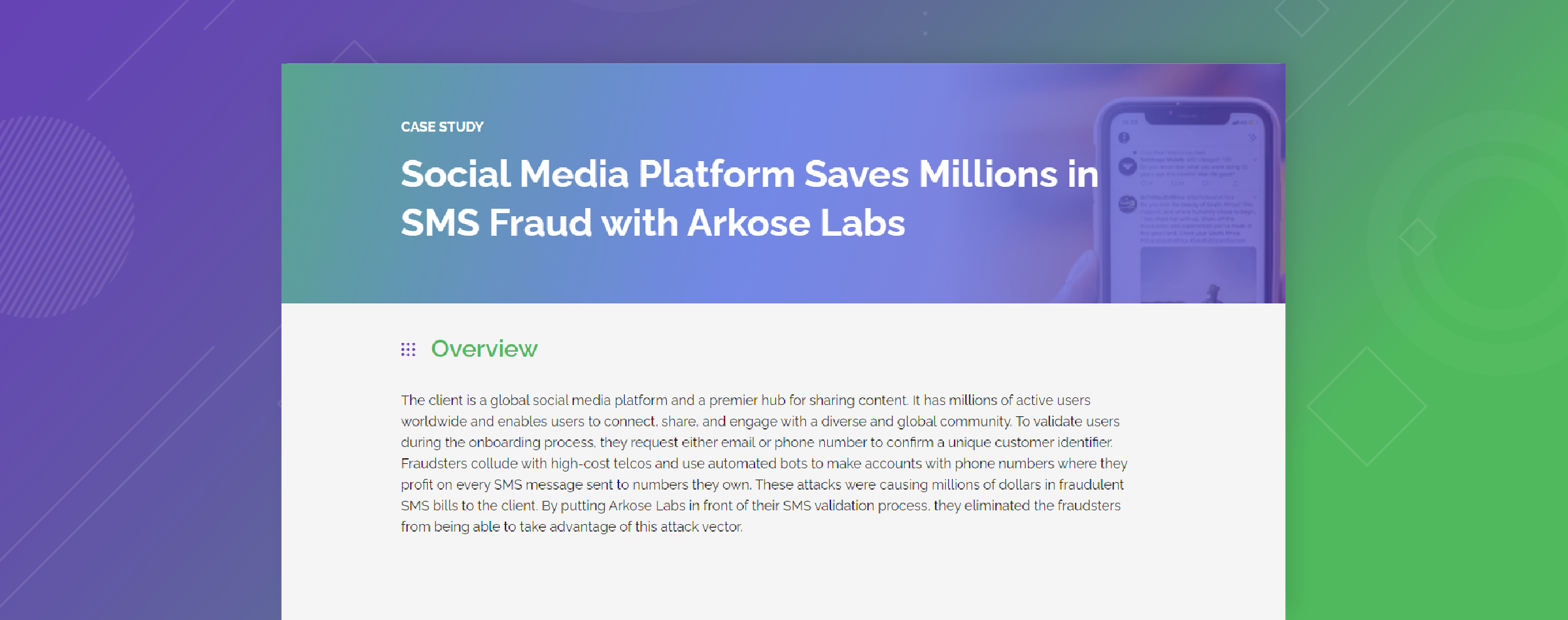 Social Media Platform Saves Millions in SMS Fraud with Arkose Labs